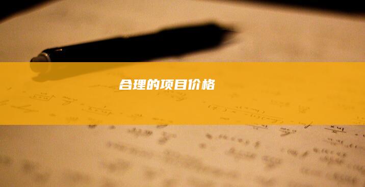 合理的项目价格